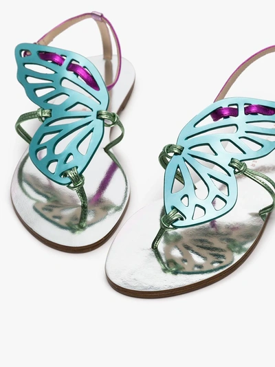 Shop Sophia Webster Flache 'bibi Butterfly' Sandalen In Multicoloured