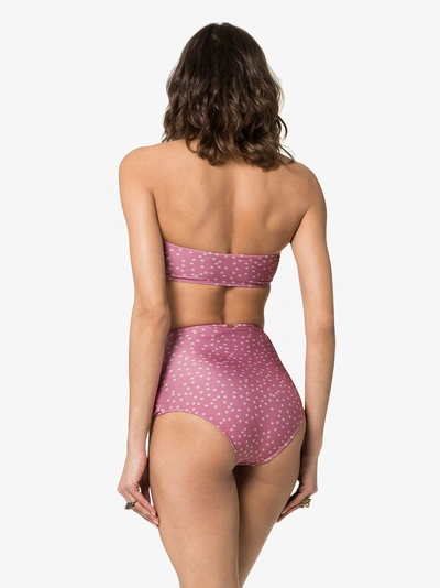 Shop Adriana Degreas Mille Punti Polka Dot Ring Fastener Bikini In Pink