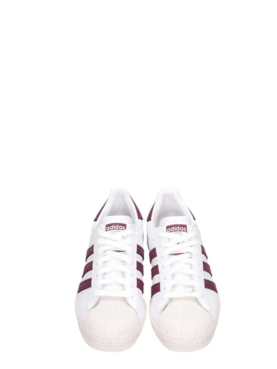 Shop Adidas Originals White Leather Superstars 80s Sneakers