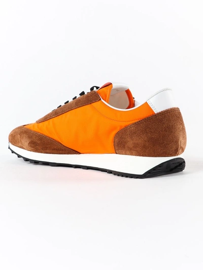 Shop Prada Logo Sneakers In X Tabacco/arancio