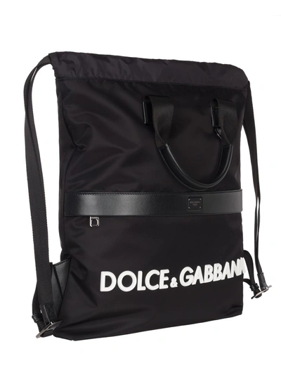 Shop Dolce & Gabbana Street Backpack In Black + White