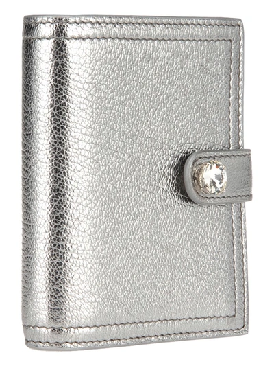 Shop Miu Miu Clip Wallet In Chromo Silver