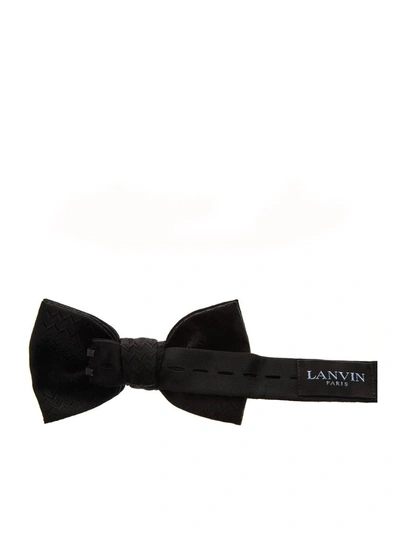 Shop Lanvin Black Silk Bow-tie