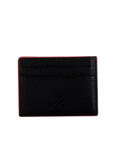 Shop Christian Louboutin Black Leather Wallet