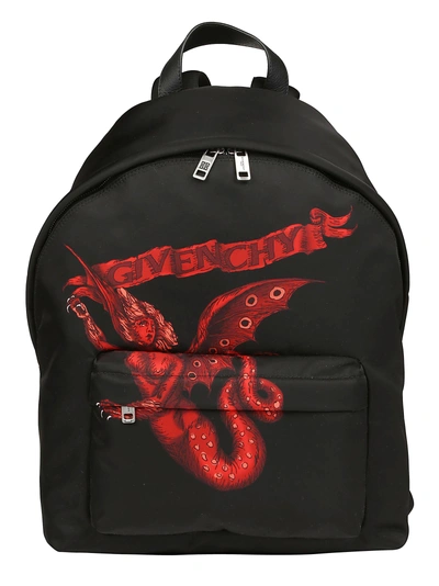 Shop Givenchy Winged Beast Zipped Backpack In Black