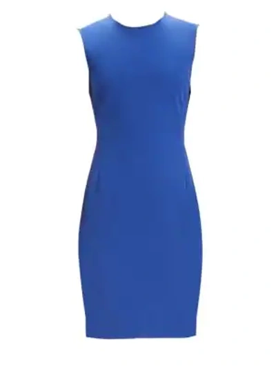 Shop Theory Double Stretch Sleeveless Sheath Dress In Navy Sapphire