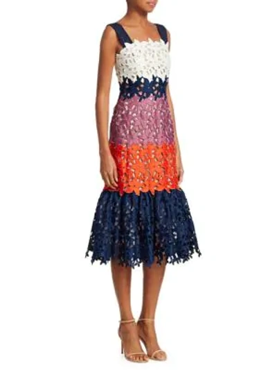 Shop Sea Maisey Colorblock Crochet Mermaid Dress In Multi