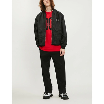 Shop Gucci Detachable-sleeve Cotton Jacket In Black