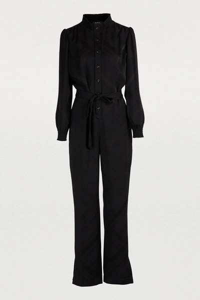 Shop Apc Delia Jumpsuit In Black
