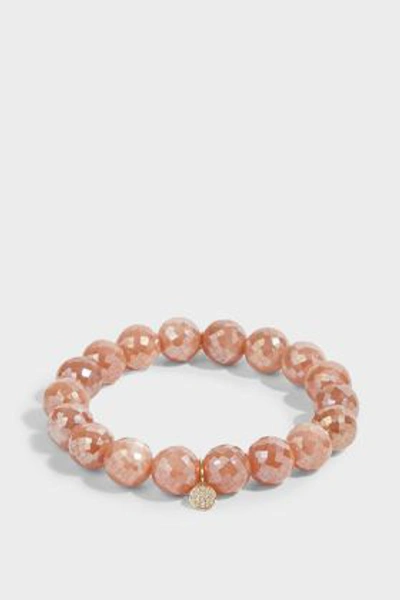 Shop Sydney Evan Disc Charm Bracelet In Brown