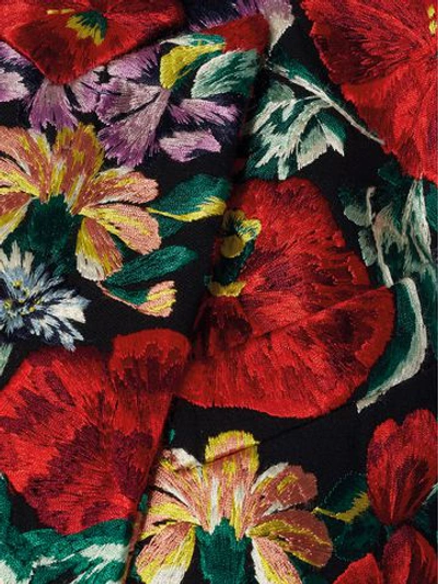Shop Alexander Mcqueen Floral Embroidered Jacket In Black