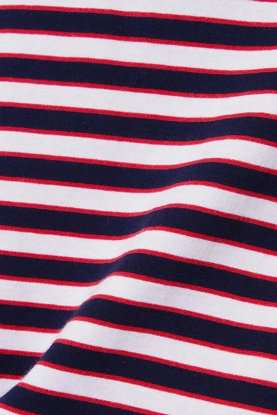Shop La Ligne Seberg Striped Cotton-jersey T-shirt In Navy