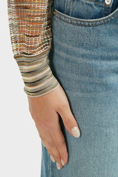 Shop Missoni Cropped Tie-front Cardigan In Multicoloured