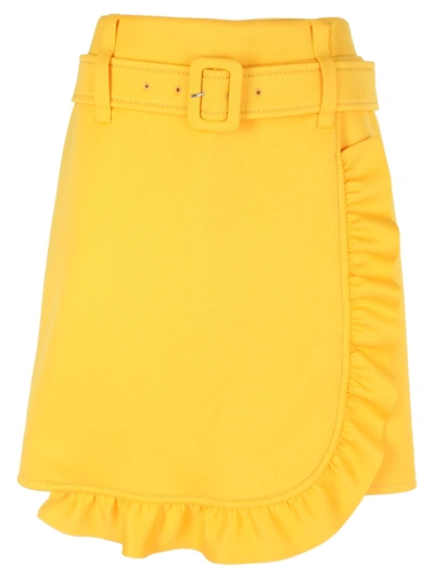Shop Prada Skirt In Giallo