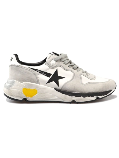 Shop Golden Goose Running Sole Sneakers In White Lycra/black Star