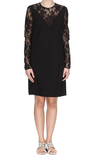 Shop Givenchy Wool Dress In Black