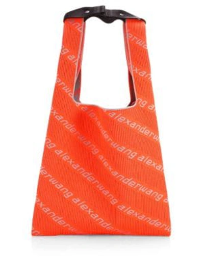 Shop Alexander Wang Knit Jacquard Shopper In Orange