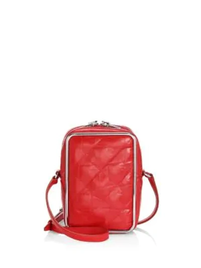 Shop Alexander Wang Halo Quilted Leather Crossbody Bag In Red