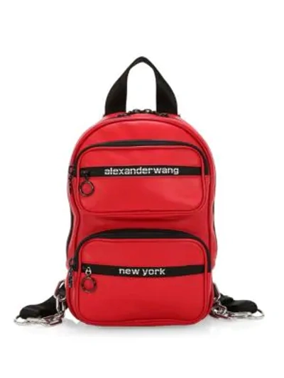 Shop Alexander Wang Medium Attica Nylon Backpack In Red