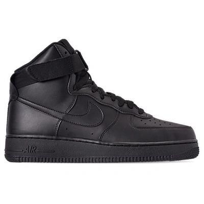 Shop Nike Men's Air Force 1 High '07 Casual Shoes In Black/black/black