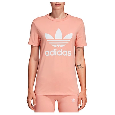 Shop Adidas Originals Women's Originals Trefoil T-shirt, Pink