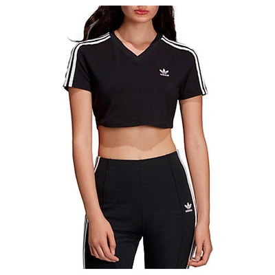 Shop Adidas Originals Women's Originals Loose Crop T-shirt, Black - Size Med