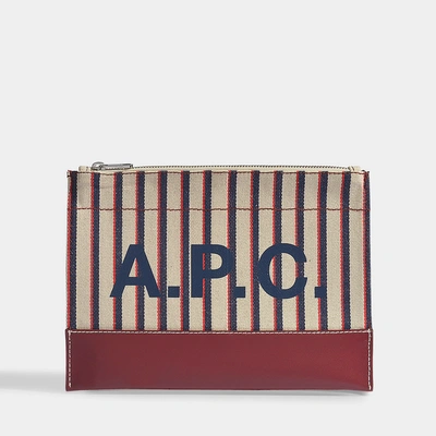 Shop Apc A.p.c. | Axelle Pouch In Wine Red Calfskin