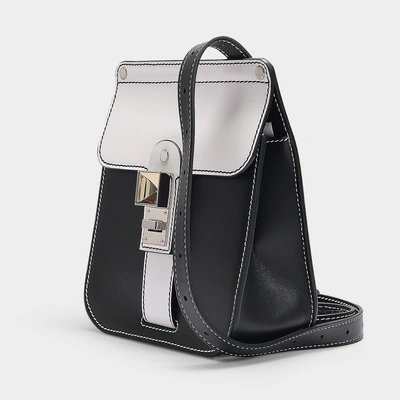 Shop Proenza Schouler | Bag Ps11 Box In Optic White And Black Smooth Leather