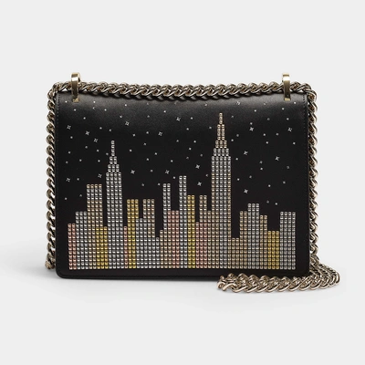 Shop Kate Spade Glitzy Ritzy Skyline Marci Crossbody Bag In Multicoloured Leather