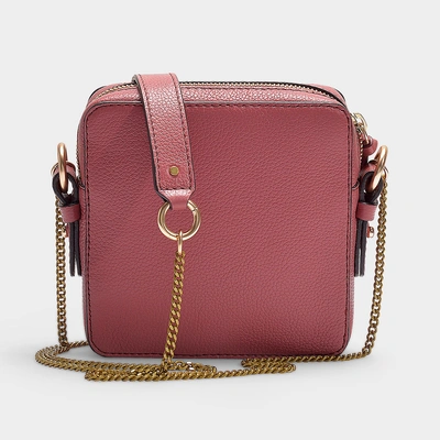 Shop See By Chloé | Joan Mini Crossbody Bga In Rusty Pink Grained Cowskin And Suede