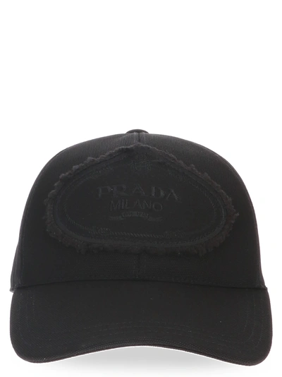 Shop Prada Cap In Black