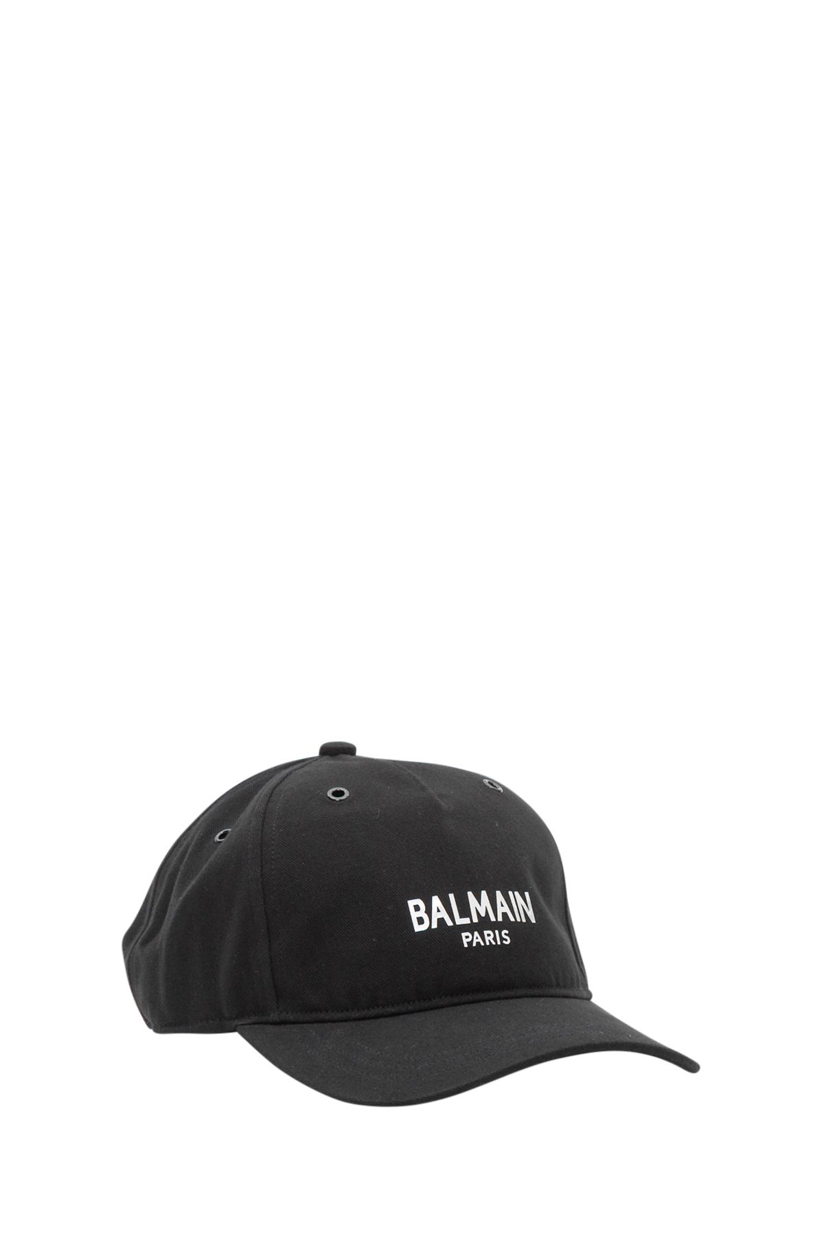 Balmain Baseball Hat With Logo Print In Nero | ModeSens