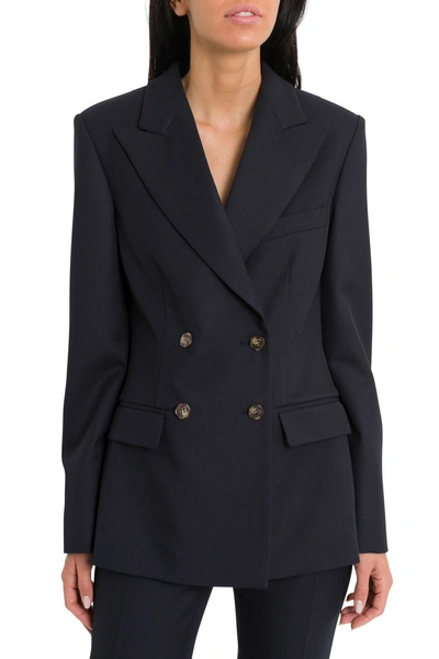 Shop Cedric Charlier Double-breasted Blazer In Blue
