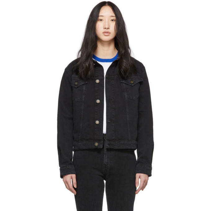 calvin klein black jean jacket