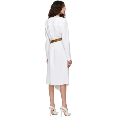 Shop Tibi White Midi Wrap Dress