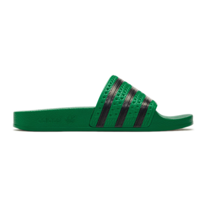 green adidas slides