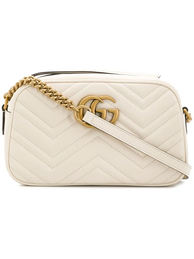 Shop Gucci Gg Marmont Bag - White