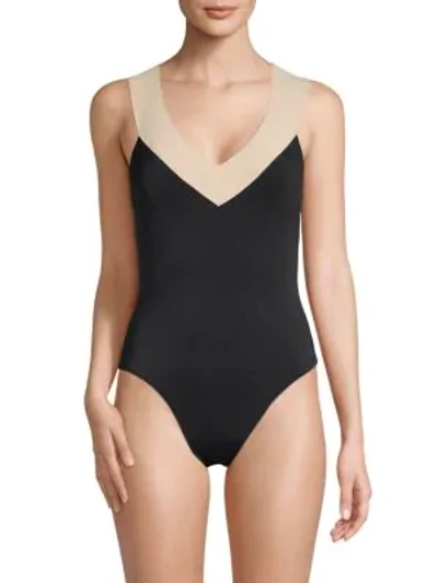 Shop La Blanca Swim Colorblock One-piece Swimsuit In Black