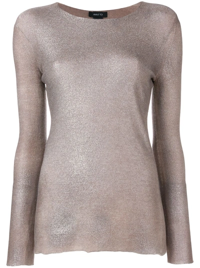 Shop Avant Toi Reversible Slim-fit Sweater - Neutrals
