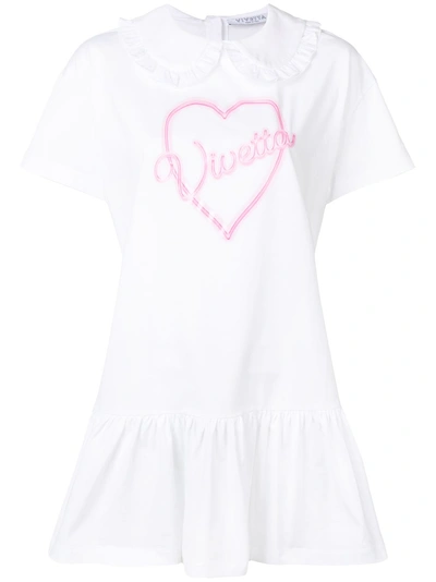 Shop Vivetta Oversized Logo Print T-shirt - White