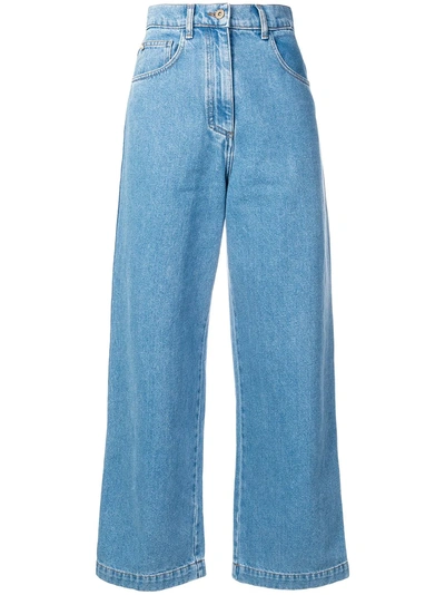 Shop Nanushka Wide-leg Jeans - Blue