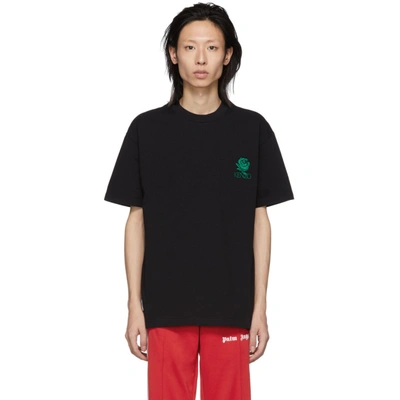 Shop Kenzo Black Roses T-shirt In 99 Black