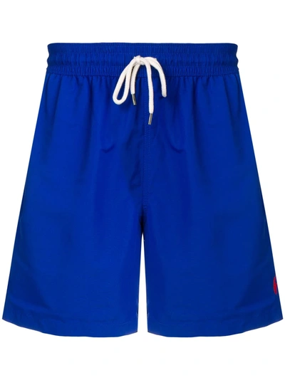 Shop Polo Ralph Lauren Drawstring Waist Swim Shorts - Blue