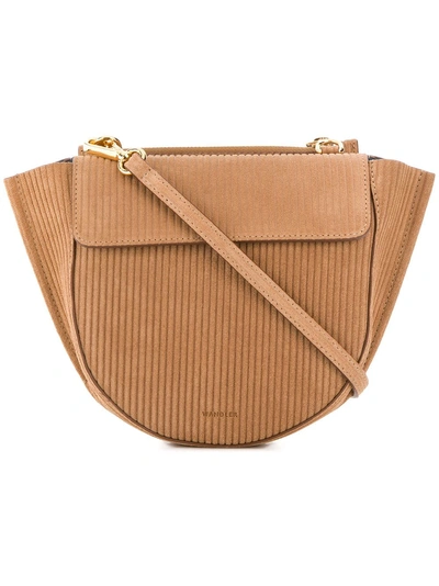 Shop Wandler Hortensia Mini Corduroy Shoulder Bag - Brown