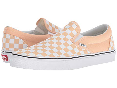 apricot checkered vans