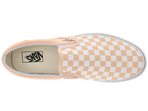 bleached apricot vans checkerboard