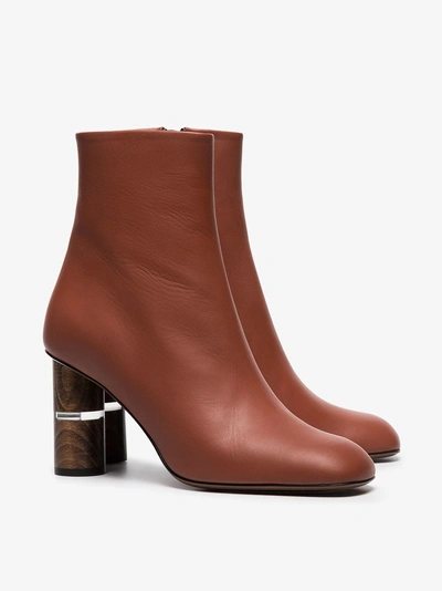 Shop Neous Tan Clowesia 80 Leather Ankle Boots