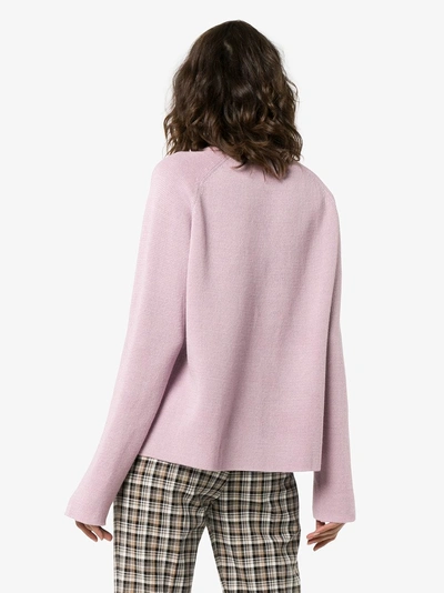 Shop Carcel Milano Alpaca Wool Turtleneck Sweater In Purple