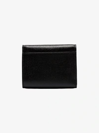 Shop Off-white Black Envelope Front Grosgrain Leather Wallet In 101 - Black