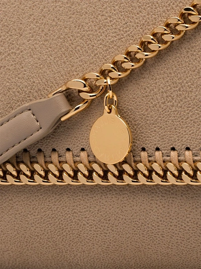 Shop Stella Mccartney Brown Falabella Gold-tone Chain Shoulder Bag In 9300 Beige